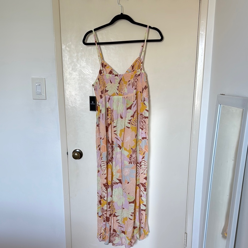 Volcom multicolor Floral Spaghetti Strap Dress size L - Picture 6 of 6